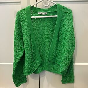 NWOT Green Zara Cardigan